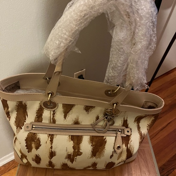 Dior Handbags - Dior Brown and Cream Women's Tote Bag